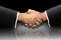 A handshake on a contract